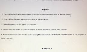 Animal Farm - Chapter 5 And 6