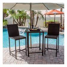 With a glazed tile top that transports you to. The Gorgeous Mercury Row Reg Corlane 3 Piece Bar Height Bistro Set Is The Perfect Blend Of Style And Functionality It Bistro Patio Set Patio Patio Dining Set