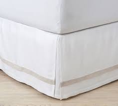 Maybe you would like to learn more about one of these? Belgian Flax Linen Contrast Flange Bed Skirt Pottery Barn