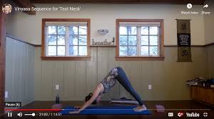 Vinyasa is best used in warmups and during sun salutation sequences. Vinyasa Yoga Sequence For Text Neck The Yoga Room Ann Arbor Christy Deburton Wellness