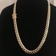 Whether you are looking for a gold chain for men or for women, you are sure to find it. 8 5mm 24 Inchs10k Gold Hand Made Cuban Link Chain 100 Grams Etsy