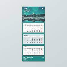 Квартальный календарь мокап