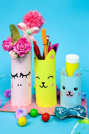 Diy Schreibtischaufbewahrung Basteln Aus Klopapierrollen Upcycling Diy Klopapierrollen Basteln Geschenke Basteln Basteln