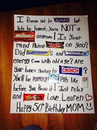 Birthday Poster Board Ideas With Candy 50th Birthday Candy Poster Board So Cute And Easy Birthday Candy Birthday Cards For Mom Candy Poster