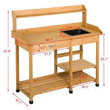 yaheetech outdoor garden potting bench