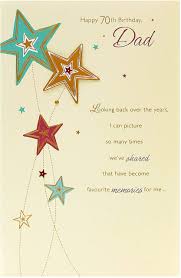 The most important thing is attention from loved ones, not only on a birthday but. Dad 70th Birthday Card Age 70 Sentimental Verse Occasion Cards