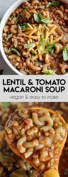 Lentil And Tomato Macaroni Soup Vegan Easy Plant Based Rd Recipe In 2020 Vegan Dinner Recipes Easy Vegan Dinner Recipes Macaroni Soup