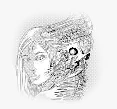 Actor, freak show performer, fashion model. Skeleton Man Manga Cartoon Bw Details Living Skeletons Sketches Face Hd Png Download Kindpng