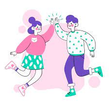 Download Hand Drawn People Giving High Five For Free How To Draw Hands Vector Illustration People Free Graphic Design