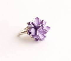 Lilac Flower Ring Flower Ring Floral Ring Bridesmaids Jewelry Etsy In 2021 Bridesmaid Jewelry Simple Silver Jewelry Jewelry Wedding Rings