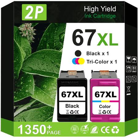 67 Ink Cartridges Compatible for HP 67xl for Ink 67 for DeskJet 2755 4155e 2755e 4155 2820e 4255e Envy 6055 6455e 6055e