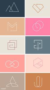 Download Premium Vector Of Colorful Minimal Design Logo Collection Vectors Logo Design Set Minimalist Logo Design Graphic Design Logo