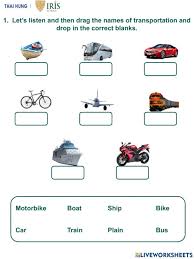 english worksheet about transportation worksheet