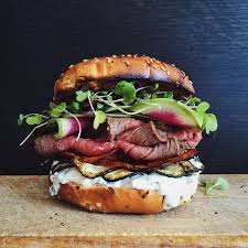 Roast beef and grilled cheese sandwich recipe! Roast Beef Sandwich With Herbed Goat Cheese Crispy Zucchini And Sweet Potato Chips And Watermelon Radishes By Gabepllrn Quick Easy Recipe The Feedfeed Recipe Food Roast Beef Sandwiches Recipes