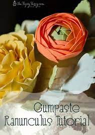 Gumpaste Ranunculus Tutorial Im Topsy Turvy Fondant Flower Tutorial Sugar Flowers Tutorial Gum Paste Flowers