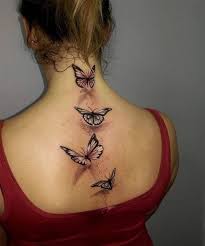 Flying Butterflies Tattoo On Back For Women Dinga Poonga Butterfly Tattoos For Women Tattoos Butterfly Tattoo