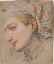 Busto di profilo di donna