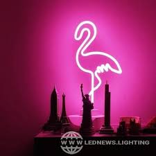 Product Solution Neon Light Neon Decoration Night Light Flamingo Lamp Wedding Illumination Neon Decor Colorful Desk Lamps Neon Lighting