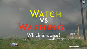 The storm prediction center and local national weather service offices closely monitor developing thunderstorms and will issue a watch or warning if the storm warrants an alert. Watch Vs Warning What S The Difference Youtube