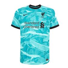The base of the jersey and shorts is teal and a swirling overlay sits on top, bordered by the black collar line and sleeves. Liverpool Fc Away Jersey 2020 21 Price In Bangladesh Diamu Com Bd