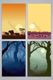Latar Belakang Poster Gaya Siluet Hutan Yang Digambar Tangan Latar Belakang Templat Ai Unduhan Gratis Pikbest Forest Silhouette How To Draw Hands Background