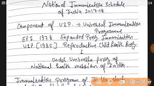 National Immunization Schedule Of India 2017 2018