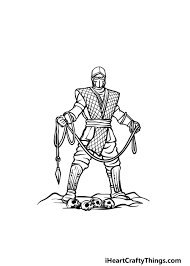 Scorpion is one of the most popular characters in mortal kombat series. Scorpion From Mortal Kombat Drawing How To Draw Scorpion From Mortal Kombat Step By Step