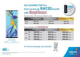 Updated daily, our comparison engine monitors thousands of wireless plans. Celcom Reveals Huawei P30 And P30 Pro Contract Plans Soyacincau Com