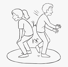 Two People Standing Back To Back In A Circle Trying Back To Back Butts Hd Png Download Kindpng