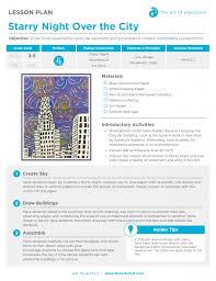 Starry Night Over The City Free Lesson Plan Download The Art Of Education University Art Education Elementary Art Education Lessons Art Lessons For Kids