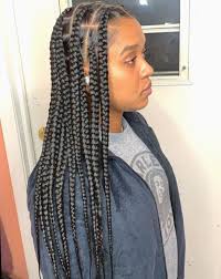 Black And Brown Box Braids Big Hairstyles Braided Black Inspiration Mauvehair Pinkhair Reddress In 2020 Braids With Curls Thick Hair Styles Colored Box Braids