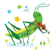 Cricket Playing A Violin Gareth Lucas Cricket Grasshopper Insect Childrensbook Illustration Kidlit Children Illustration Cute Illustration Grasshopper