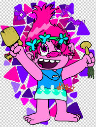 trolls art museum poppy troll purple fictional character cartoon png klipartz