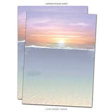 Maybe you would like to learn more about one of these? Buy Stationary Paper Underwater Beach Sunset Ocean Themed Scenic Letterhead Paper Set Of 25 Sheets For Writing Copying Crafting Party Office Events School Supplies 8 5 X 11 Inch Stationery Paperback September