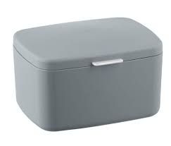 ▼ bathroom storage hamper made almost entirely from reclaimed materials. Wenko Barcelona Grey Small Bathroom Storage Box With Lid