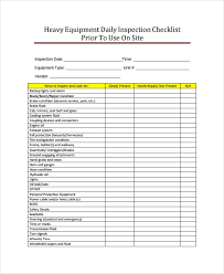 Osha fall protection annual inspection requirements. Equipment Inspection Checklist Template Equipment Maintenance Checklist Template