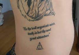 30 Astounding Deathly Hallows Tattoo Designs Creativefan Tattoo Quotes Tattoo Quotes For Men Harry Potter Tattoos