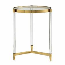 ( 3.5 ) out of 5 stars 8 ratings , based on 8 reviews current price $88.79 $ 88. Glam Modern Clear Rods Glass Gold Accent Table Round Pedestal Side My Swanky Home
