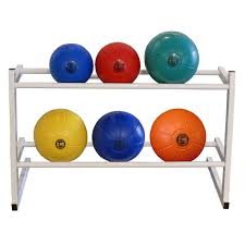 2 tier medicine ball rack