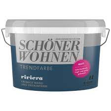 Schoner Wohnen Dispersionsfarbe Trendfarbe Riviera Matt Hagebau De Dispersionsfarbe Gedeckte Farben Schoner Wohnen Trendfarbe