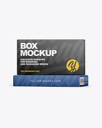 Download Two Paper Boxes Mockup In Box Mockups On Yellow Images Object Mockups PSD Mockup Templates