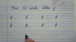 Getting ready for the studio next month. How To Write Small Letter J In Cursive Youtube
