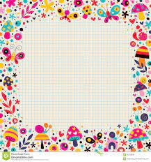 Henna doodle border designs vector. Mushrooms Butterflies Snails Flowers Border Flower Border Clipart Clip Art Borders Flower Border