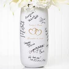 Joined Hearts Personalized Signature Wedding Vase Wedding Vases Wedding Guest Book Unique Bridal Shower Guest Book