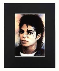 Michael Jackson Portrait Art Artworks Print Picture Photograph Small Poster  Decor Display Size With Matted 8"x10"