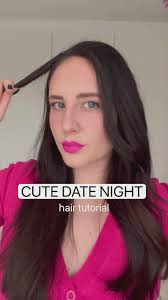 CUTE DATE NIGHT hair tutorial. Curling with a hot brush. Valentines and  date Inspo
