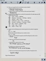 A series of free igcse chemistry activities and experiments (cambridge igcse. Colby Messih Chemistry Types Of Chemical Reactions Pogil