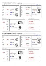 Grammar Chart Present Perfect Simple Esl Worksheet By Kvetka