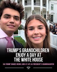Over the Potomac and through Lafayette Square, to grandfather's house we  go... Not everyone's grandpa lives at 1600 Pennsylvania Avenue, but Kai  Trump and Donald Trump III get to visit the White