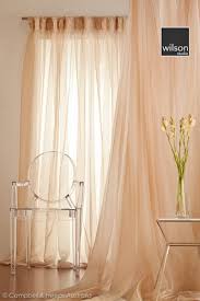 I Like The Airiness Of These Sheers And The Way The Light Filters Through I Think I Would Have To Add Blind Peach Curtains Curtains With Blinds Curtain Decor